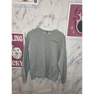 Pacsun retro grey pullover logo sweater sz M